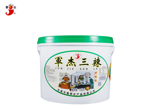 军杰三辣10公斤桶装剁辣椒