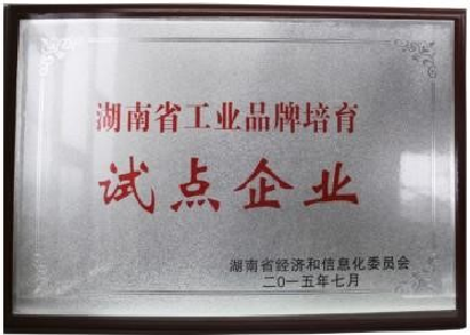 工业品牌培育试点企业